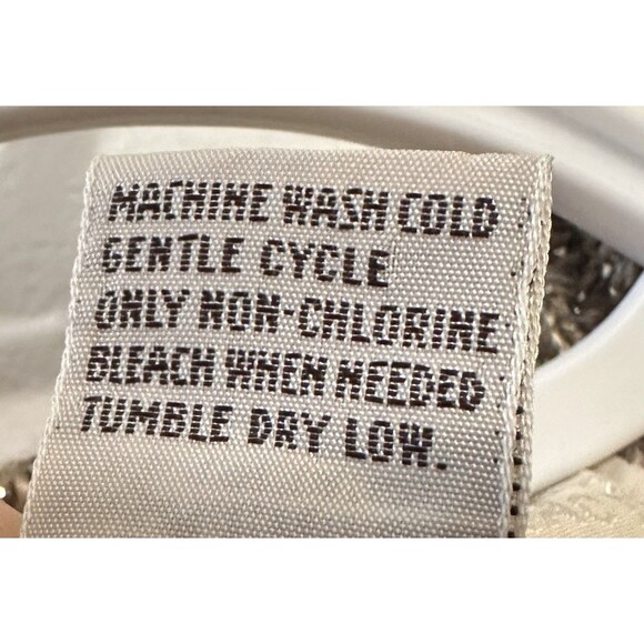 Vintage Thermo JAC Linen Blend Gold Cardigan Size Medium Chunky Holiday Sparkly - Picture 4 of 4